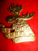 4-4, 4th CMRR Canadian Mounted Rifles Officer's Gilt Cap Badge