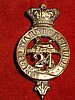 Sold - 24th Foot Glengarry Badge, Pre 1881