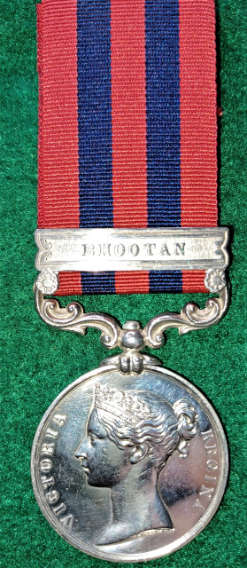 India General Service 1854, clasp Bhootan, with Long Service & Good Conduct Medal, to The Royal Arti