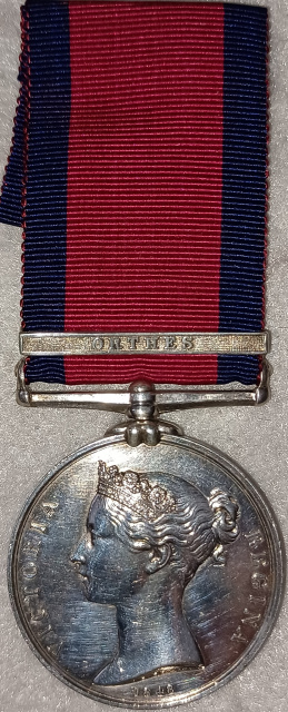Military General Service Medal 1793-1814, (1) clasp, Orthes to 7th Hussars
