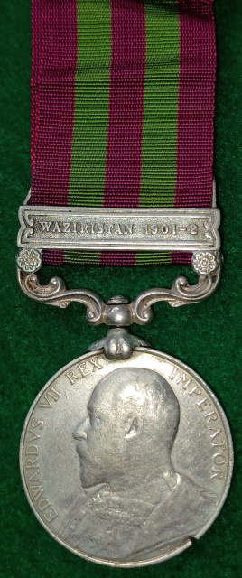 India General Service Medal 1895 - 1902, Clasp Waziristan 1901-2 to 2nd Punjab Cavalry