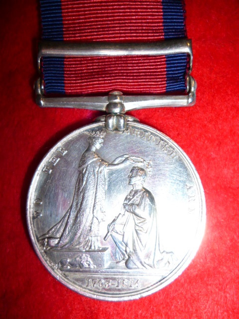 Military General Service Medal 1793-1814, (2) clasps, Nivelle, Nive to 12th Light Dragoons