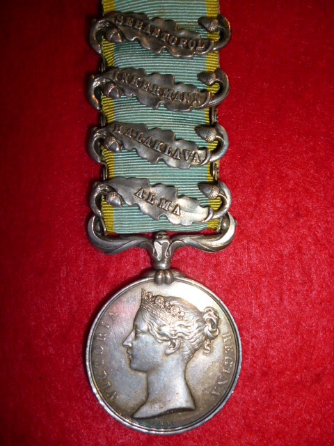 Crimea Casualty Medal with (4) clasps, to Coldstream Guards, KIA Inkermann