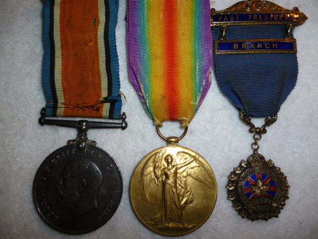 WW1 Pair with Legion Medal to 19th Bn. (Toronto) Canadian Infantry