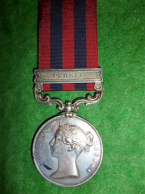 Indian General Service Medal 1854 with Persia clasp to 64th Regt. (North Staffordshire)