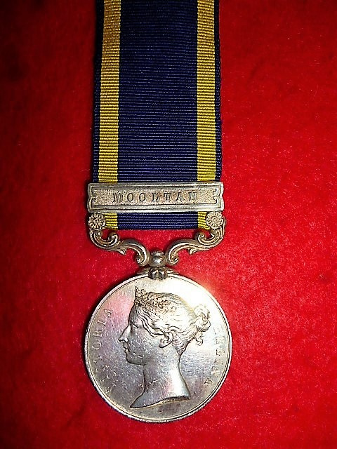 Punjab Medal 1848-49, one clasp Mooltan to a Jemadar, Bengal Native Infantry