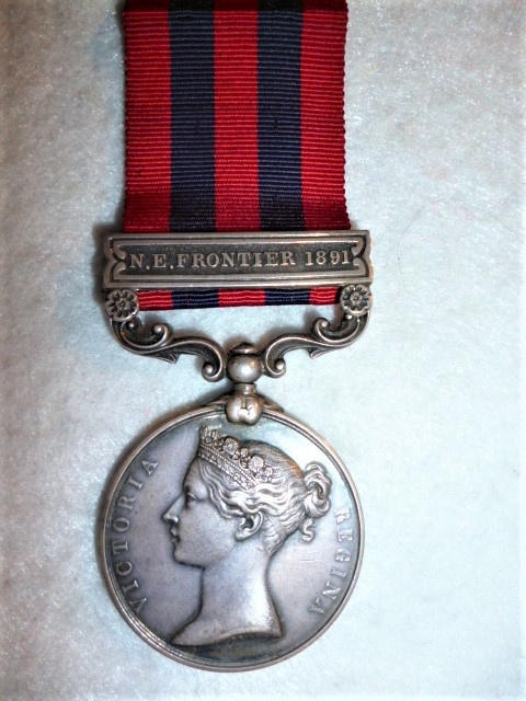 India General Service 1854-95, 1 clasp, N.E. Frontier 1891 to a Civil Engineer