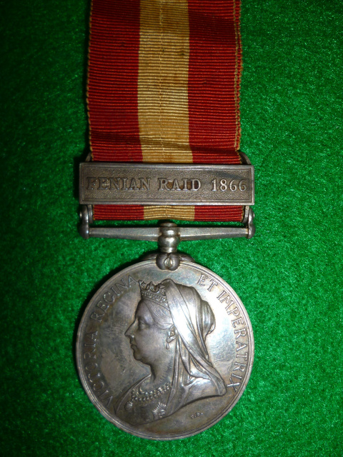 Canada General Service Medal to an Ensign, 2nd 7th Regt (Royal Fusiliers)
