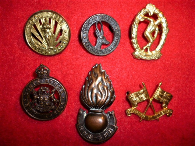 South Africa - Lot of (6) Collar Badges, all Different