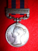 India General Service Medal 1854-95, 1 clasp, Waziristan 1894-5, Bronze to The Border Regt.